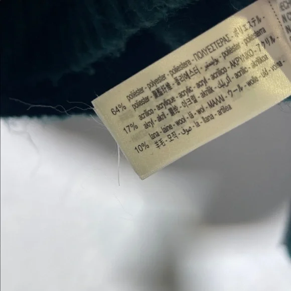 ZARA WOMENS GREEN WOOL SEMI CROPPED TURTLENECK SWEATER SMALL 9598/188/500/S - Picture 5 of 6